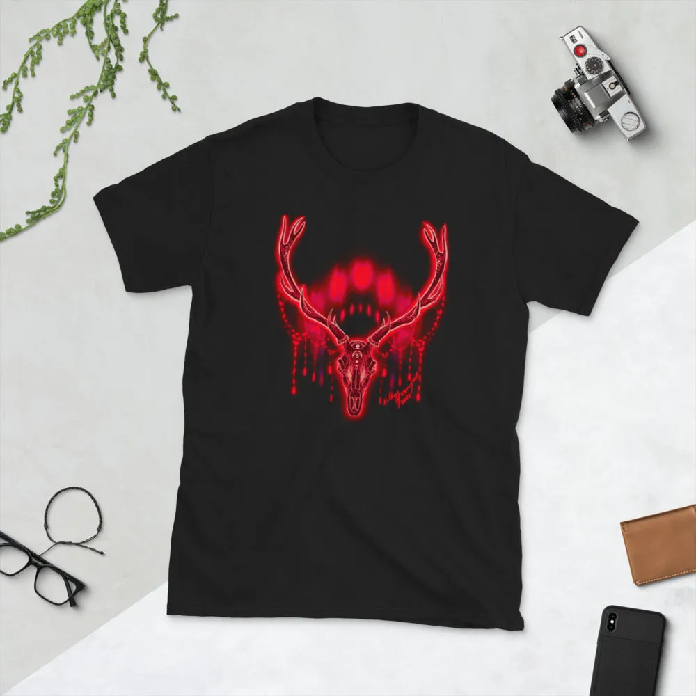 Moon Deer Red Unisex T-Shirt