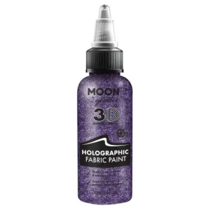 Moon Glitter Holographic Glitter Fabric Paint, Purple