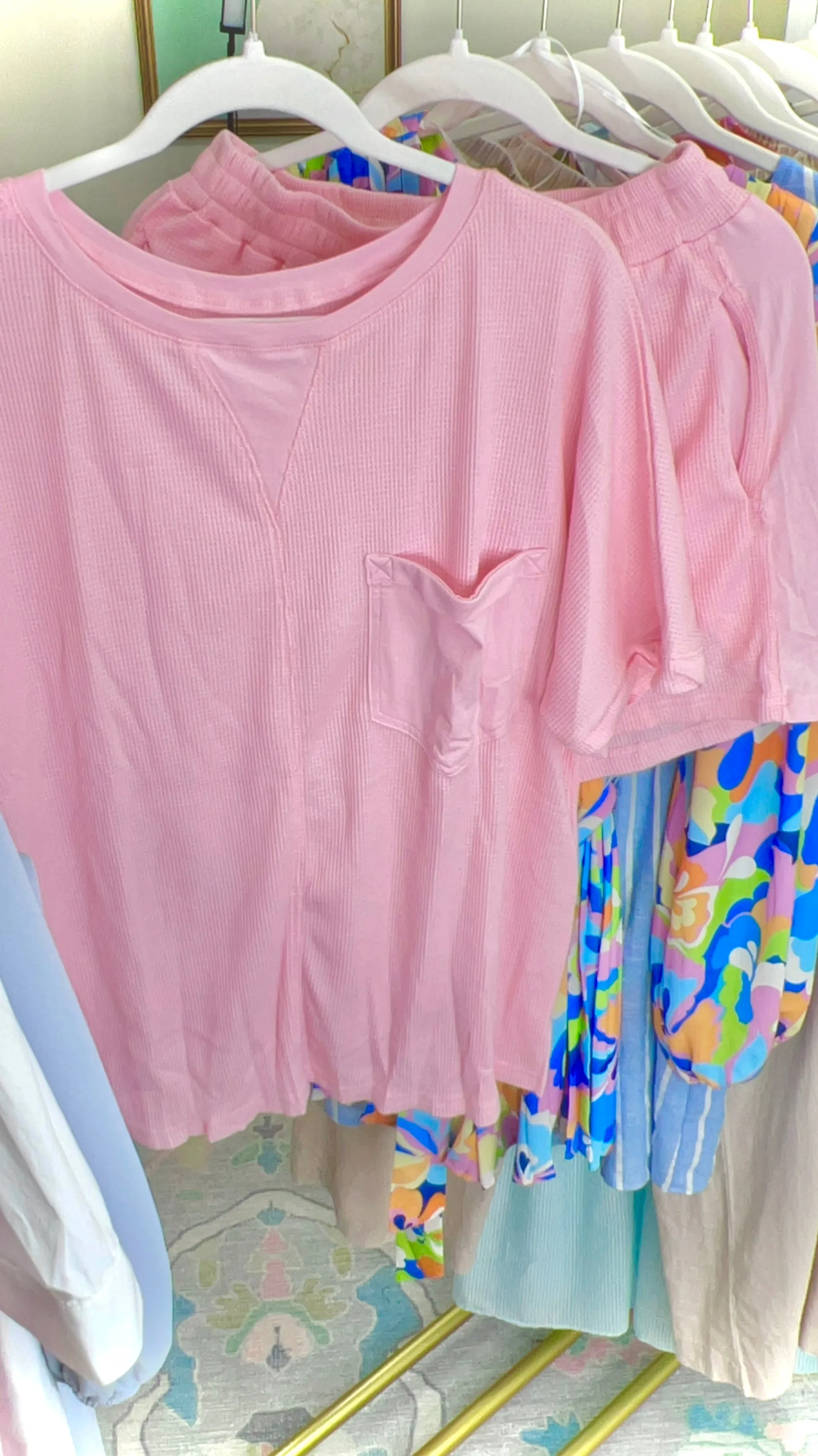 MORE COLORS Take it Easy Textured Short Set
