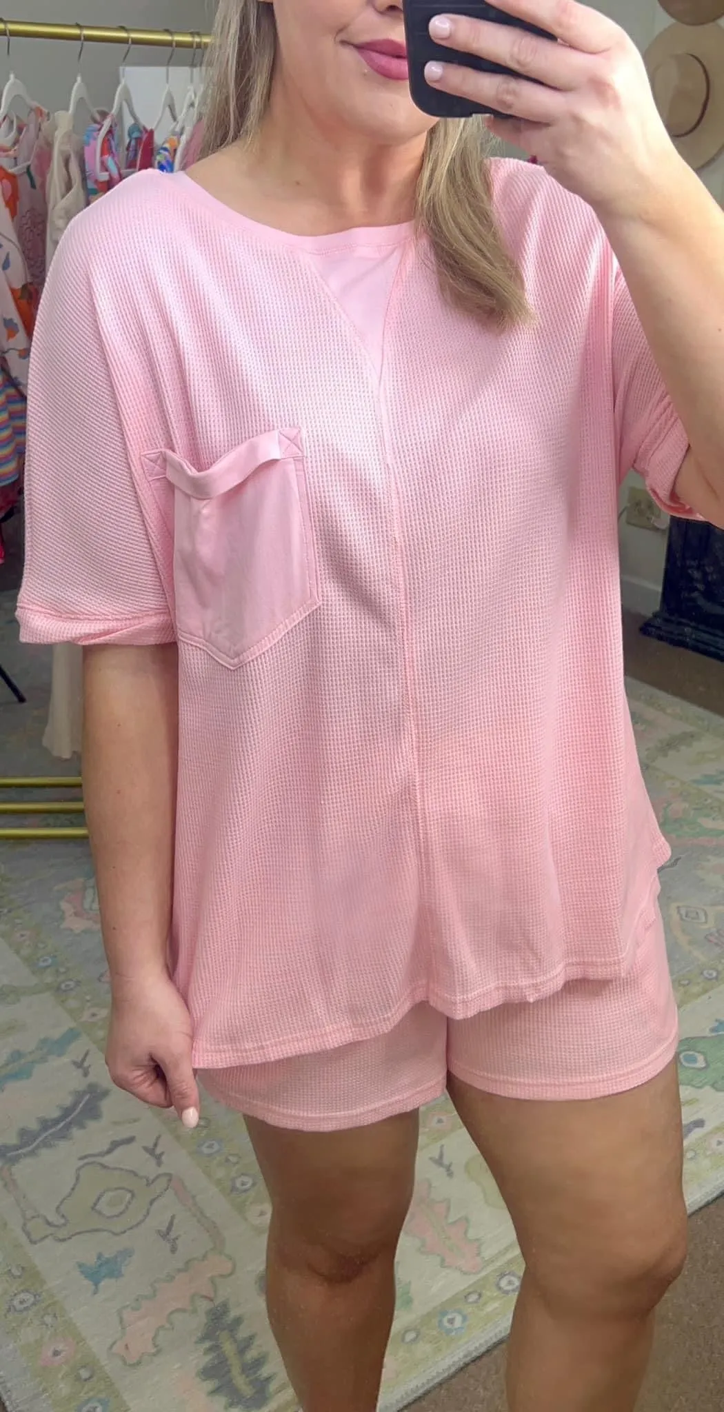 MORE COLORS Take it Easy Textured Short Set