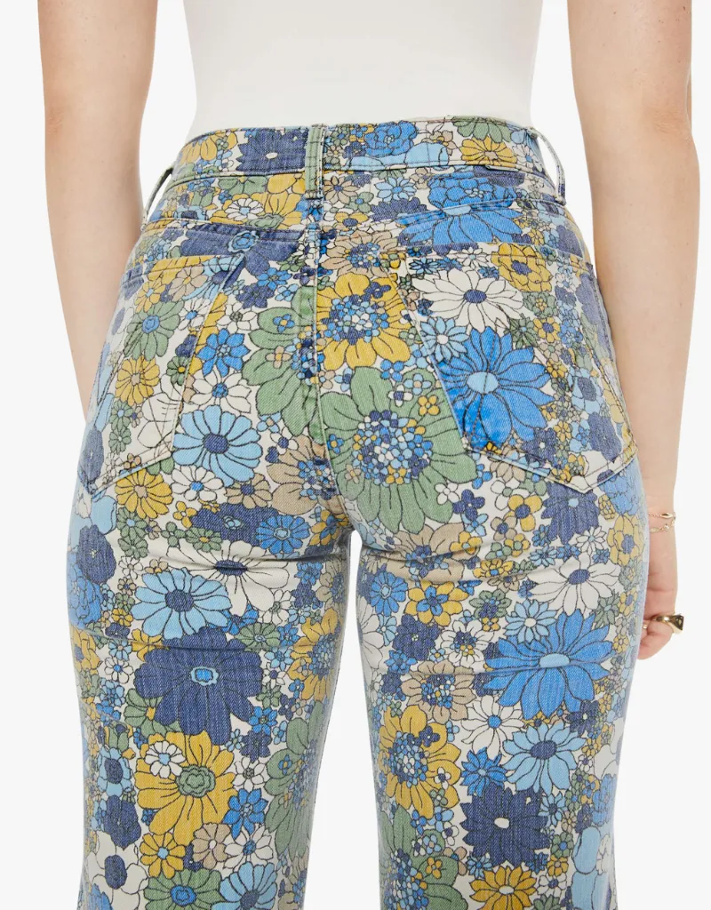 Mother The Rambler Zip Ankle Jeans in Dirtbike Flowers