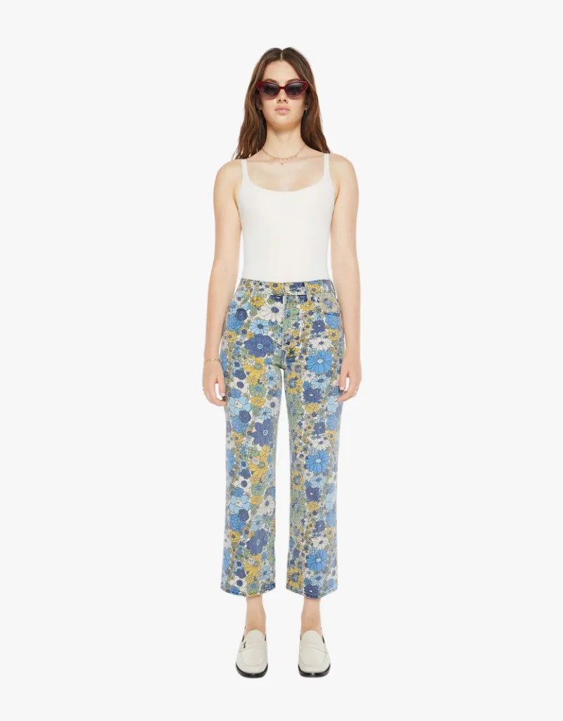 Mother The Rambler Zip Ankle Jeans in Dirtbike Flowers