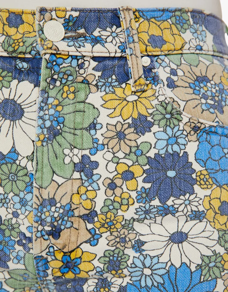 Mother The Rambler Zip Ankle Jeans in Dirtbike Flowers
