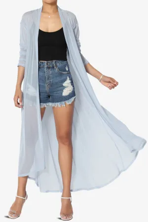 Moxxi Sheer Mesh Open Cardigan Duster PLUS