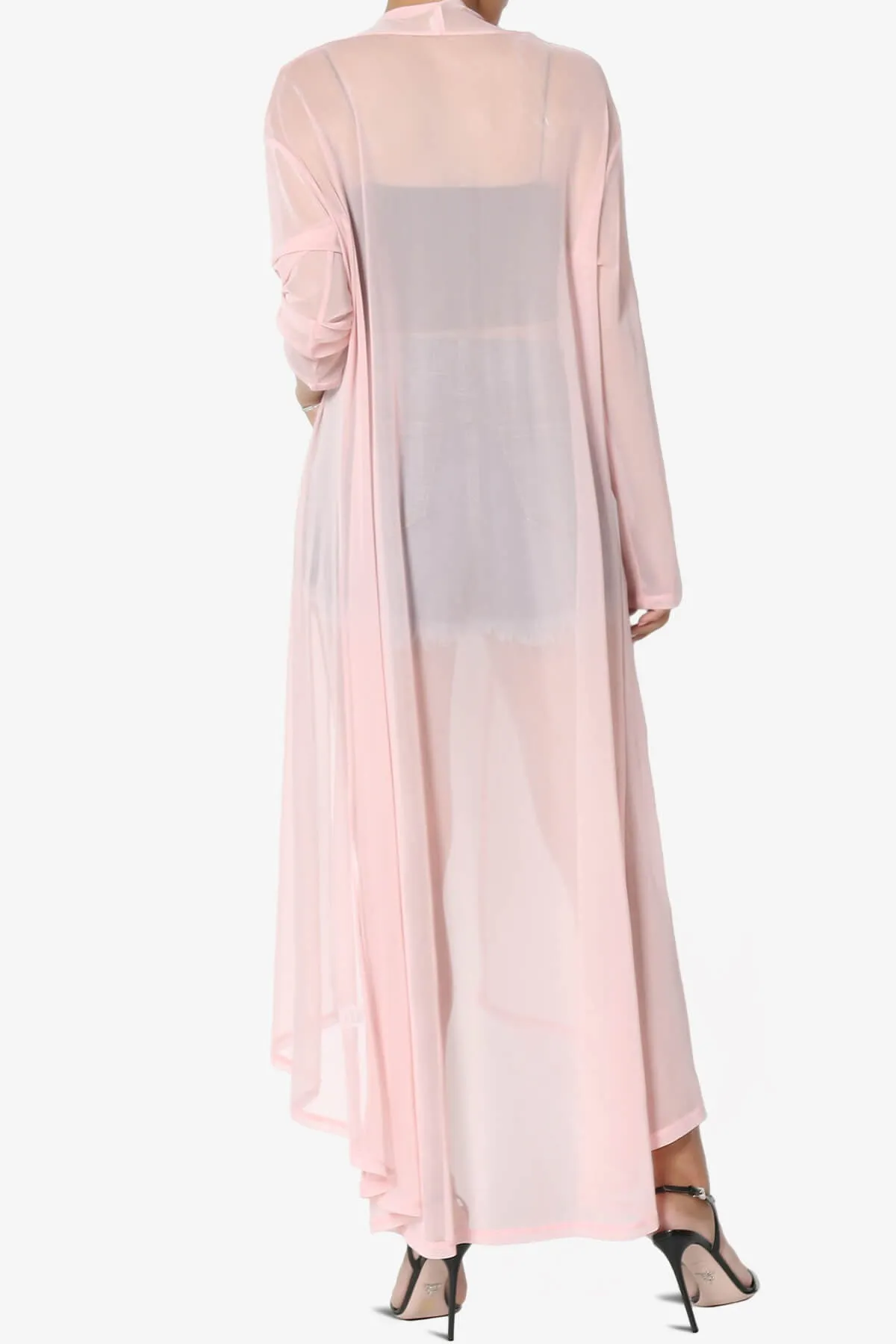 Moxxi Sheer Mesh Open Cardigan Duster PLUS