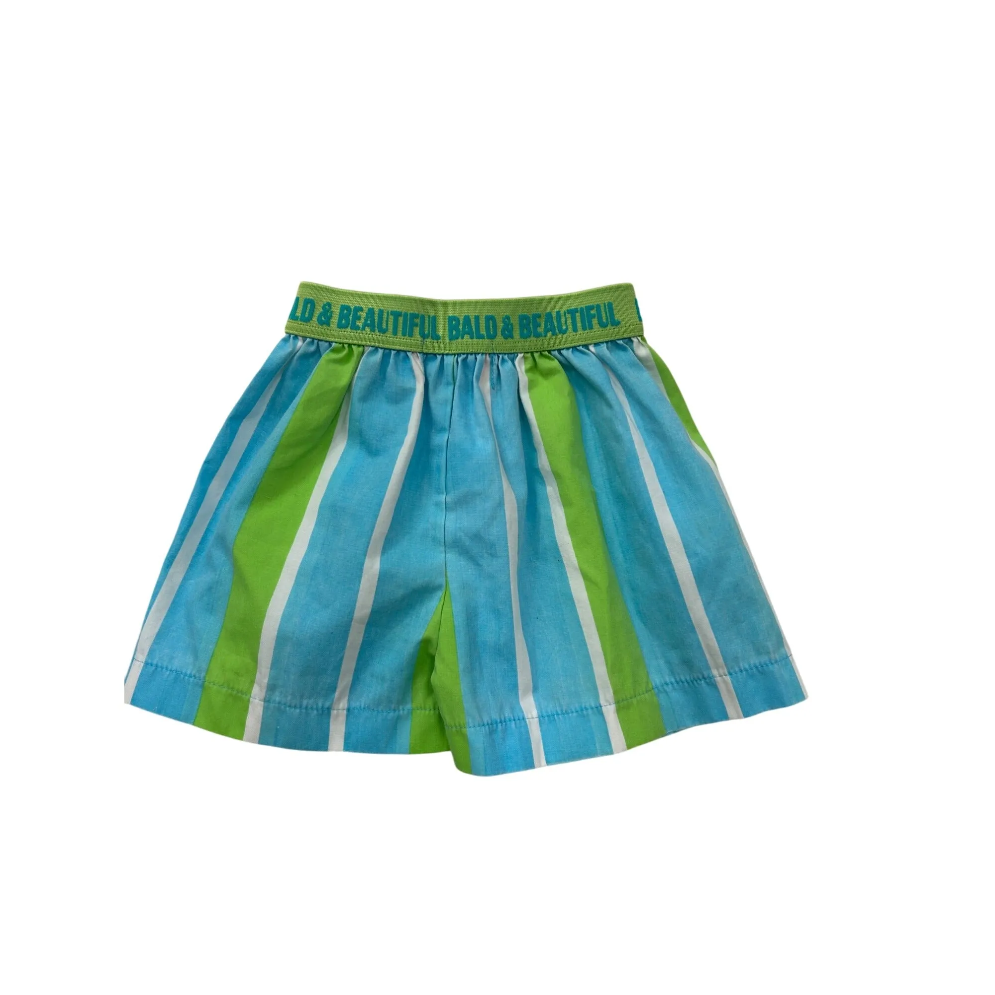 Mud Pie Baby Shorts Blue & Green Striped Cotton/Poly Blend #6997