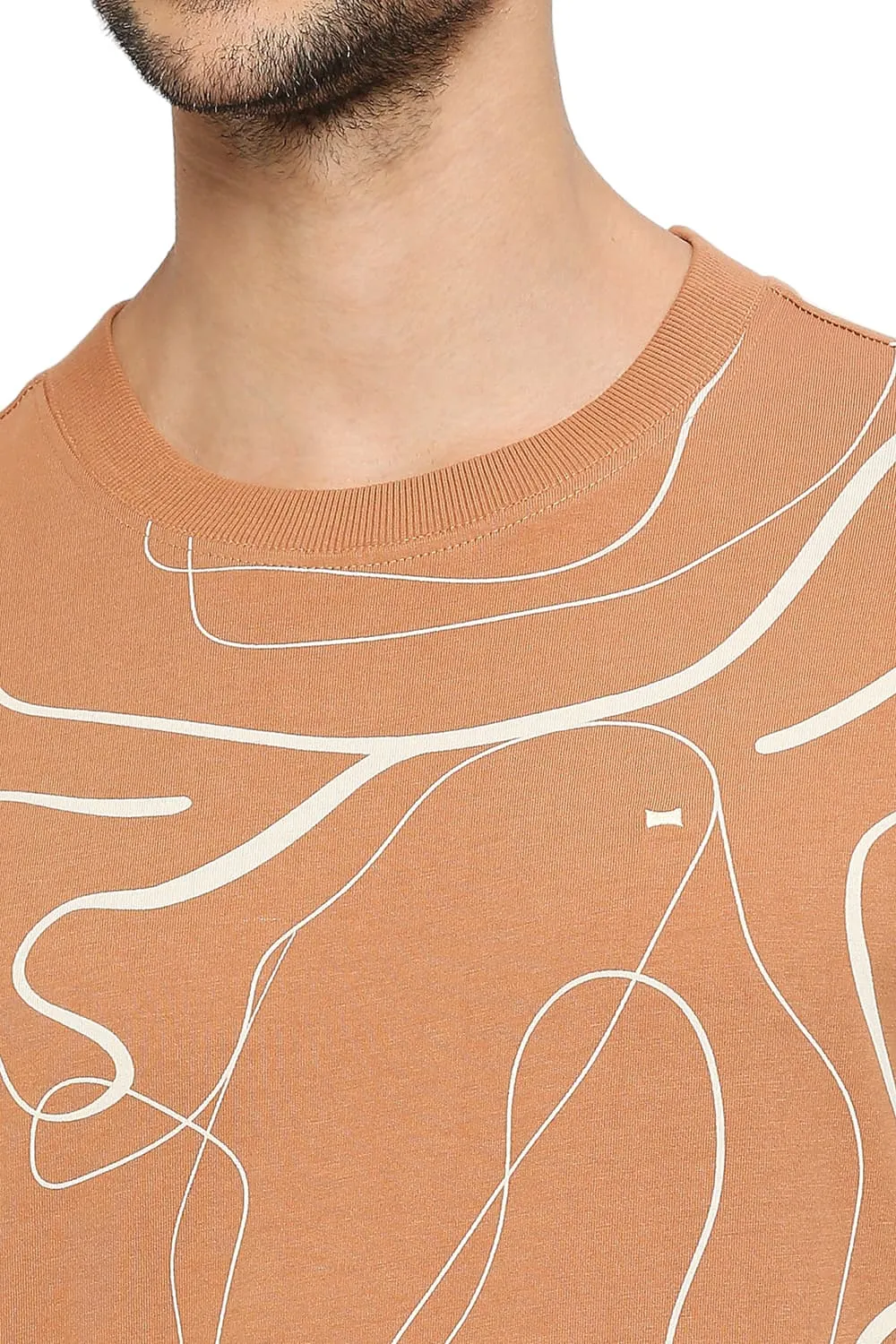 Muscle Fit Cotton Printed Crew T-shirts