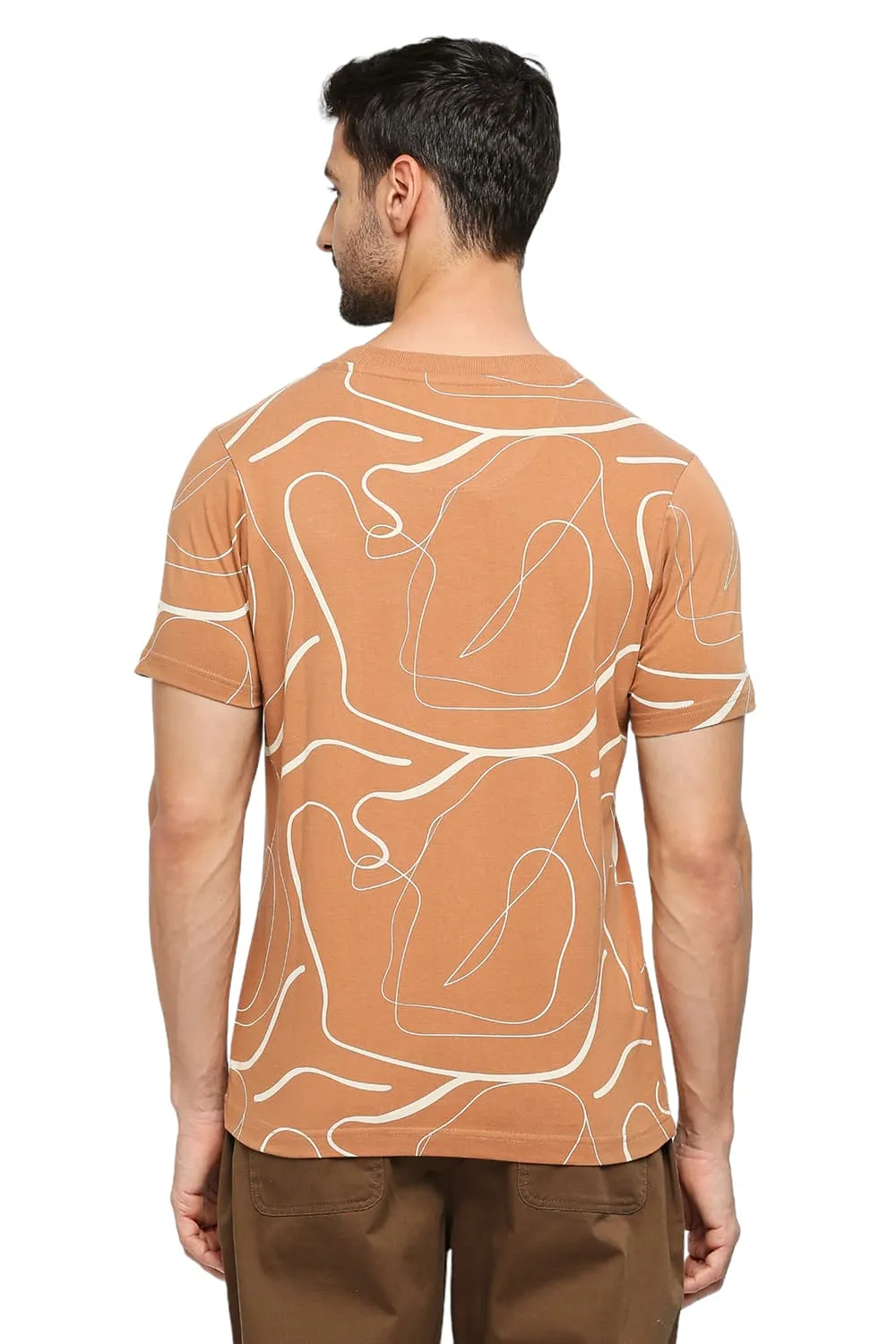 Muscle Fit Cotton Printed Crew T-shirts