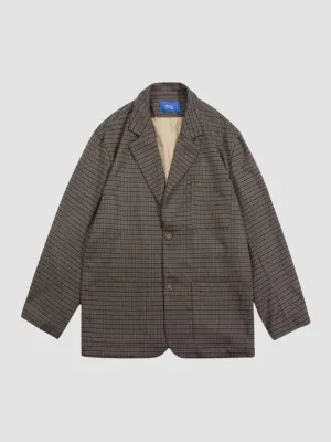 MV Vintage Retro Plaid Style Loose Casual Jacket