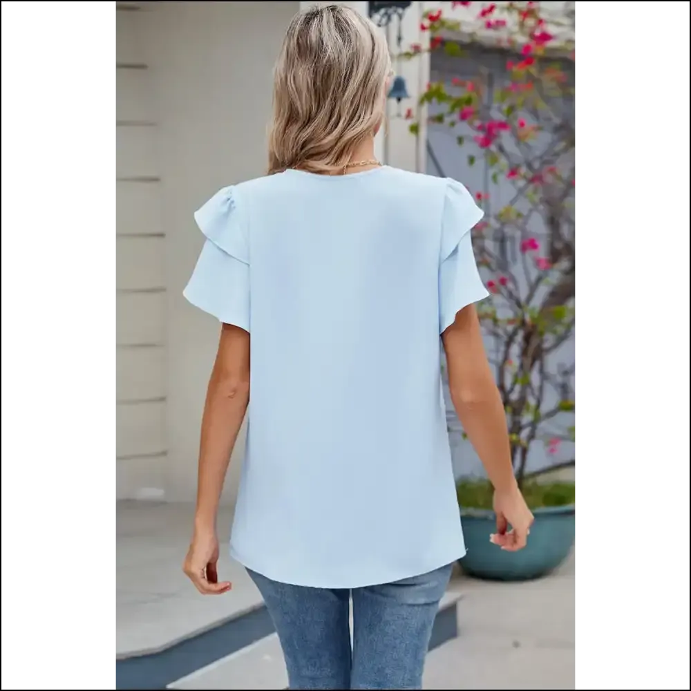 Myosotis Layered Ruffle Sleeve: Fashionista  💀