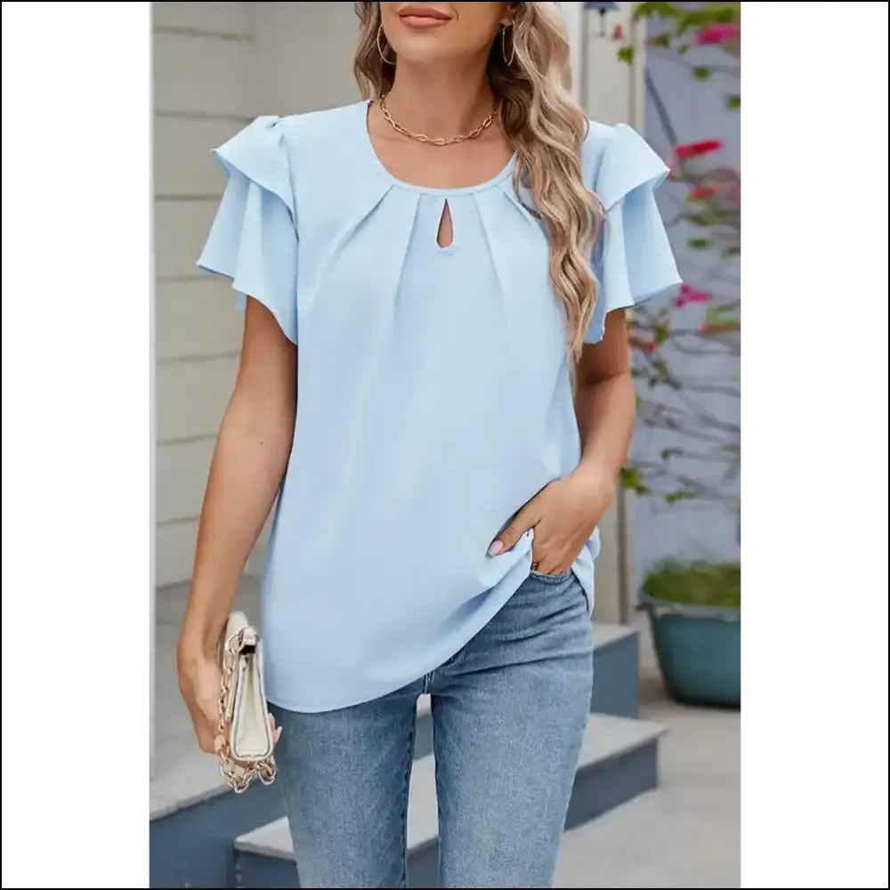 Myosotis Layered Ruffle Sleeve: Fashionista  💀