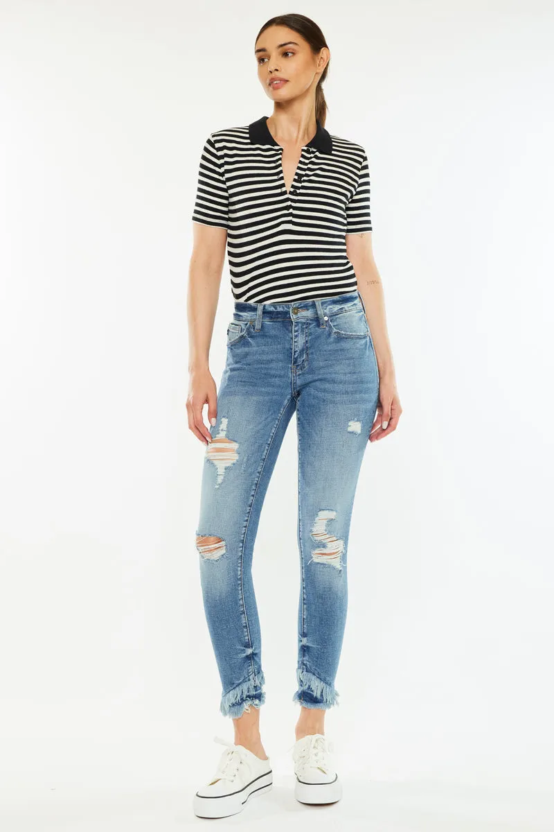Nala Mid Rise Ankle Skinny Jeans