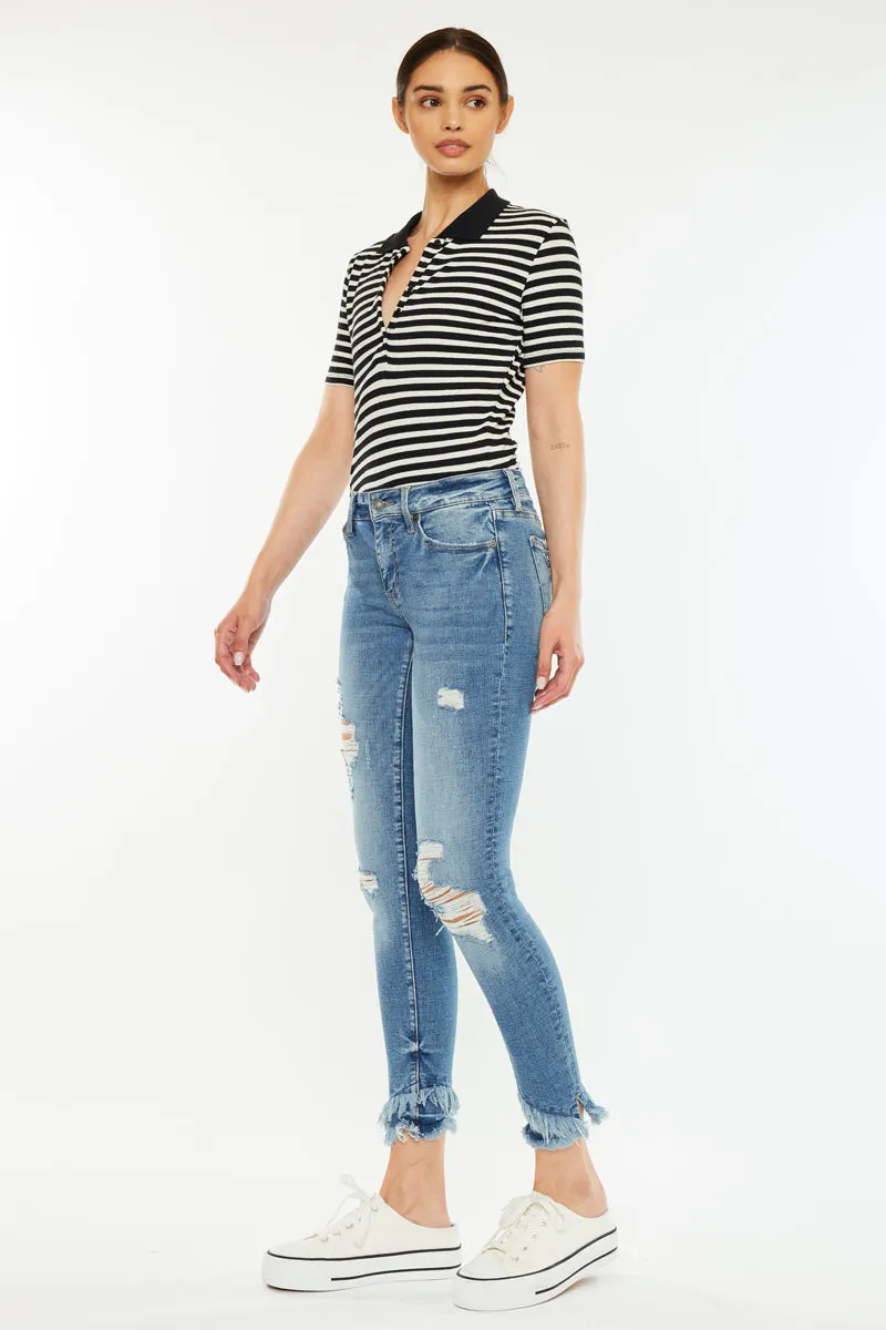 Nala Mid Rise Ankle Skinny Jeans