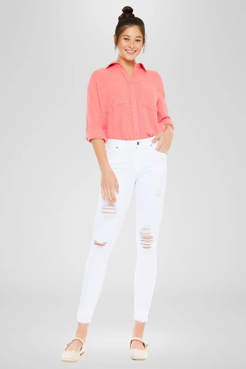 Nala Mid Rise Ankle Skinny Jeans
