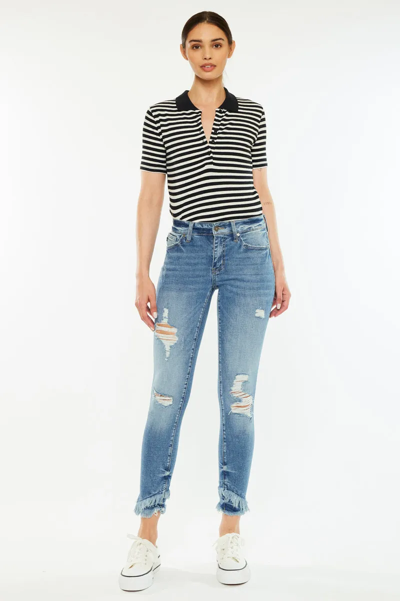 Nala Mid Rise Ankle Skinny Jeans
