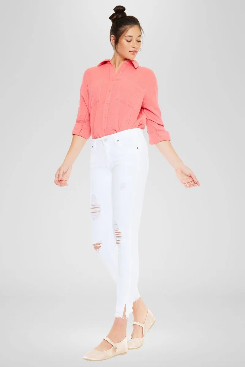 Nala Mid Rise Ankle Skinny Jeans