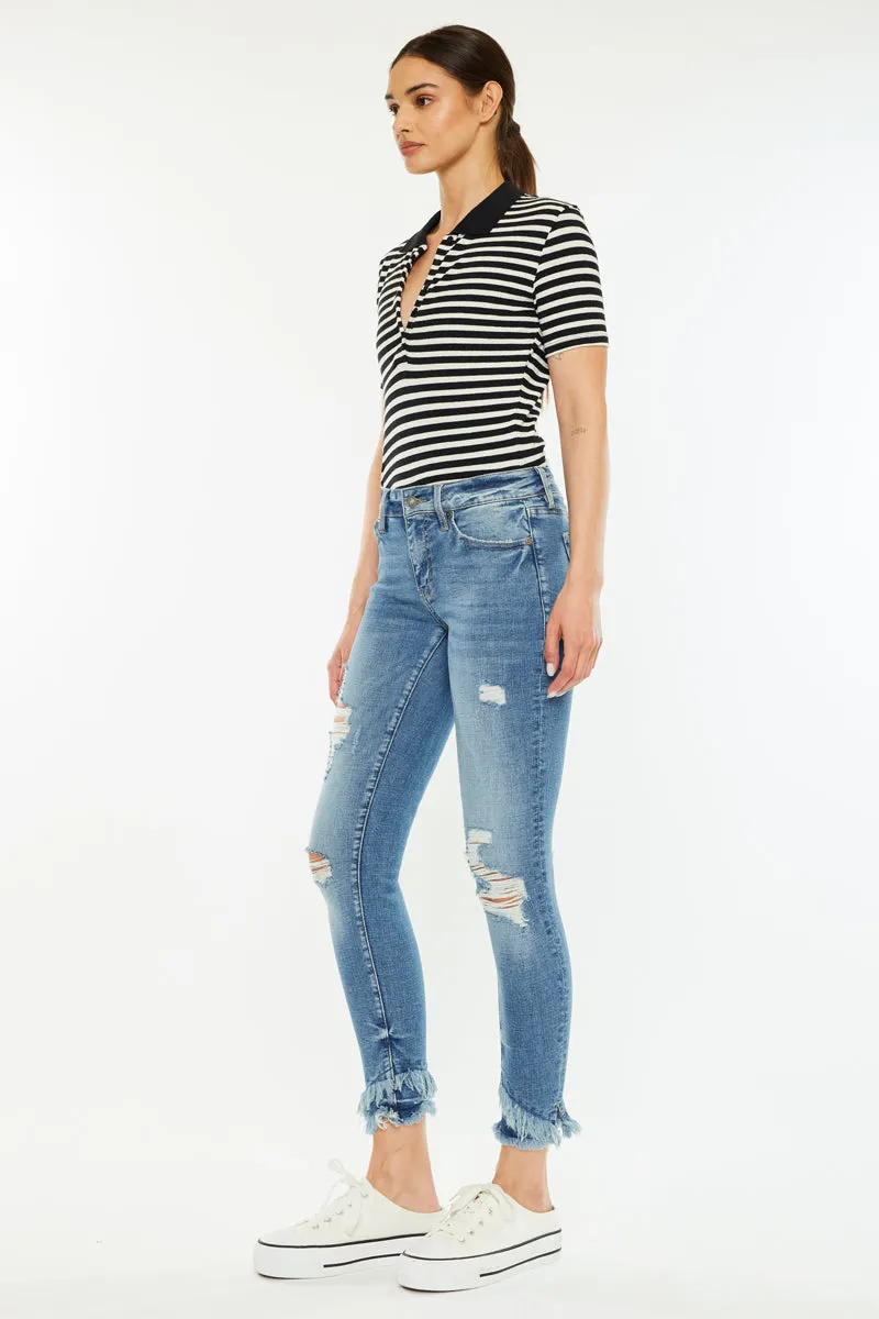 Nala Mid Rise Ankle Skinny Jeans