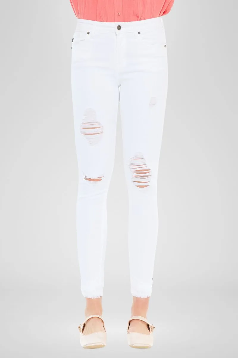 Nala Mid Rise Ankle Skinny Jeans