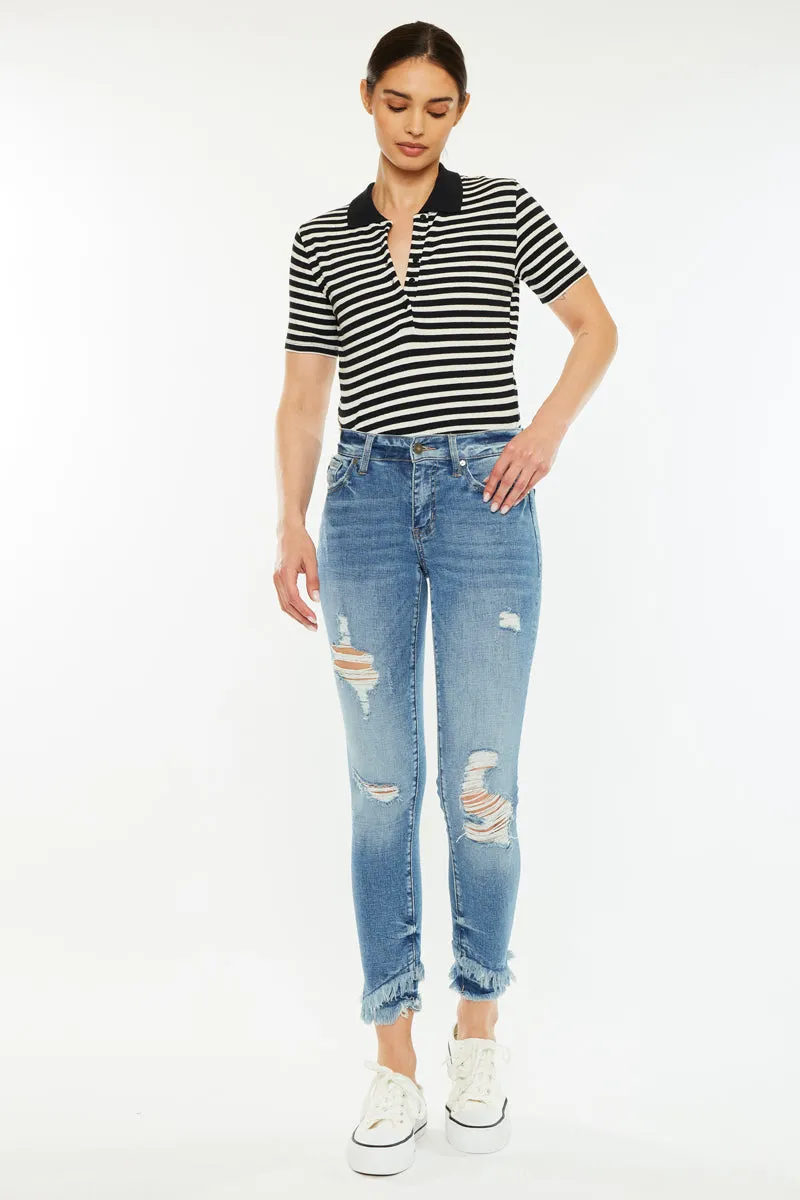 Nala Mid Rise Ankle Skinny Jeans