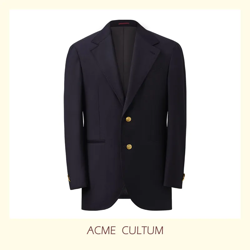 Navy Blue Double-Breasted Blazer