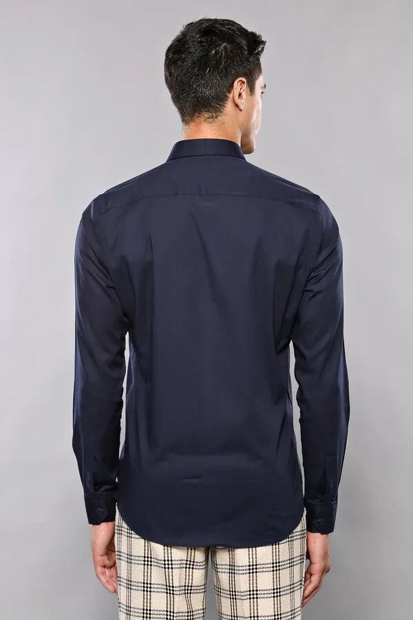 Navy Blue Men's Shirt | Wessi