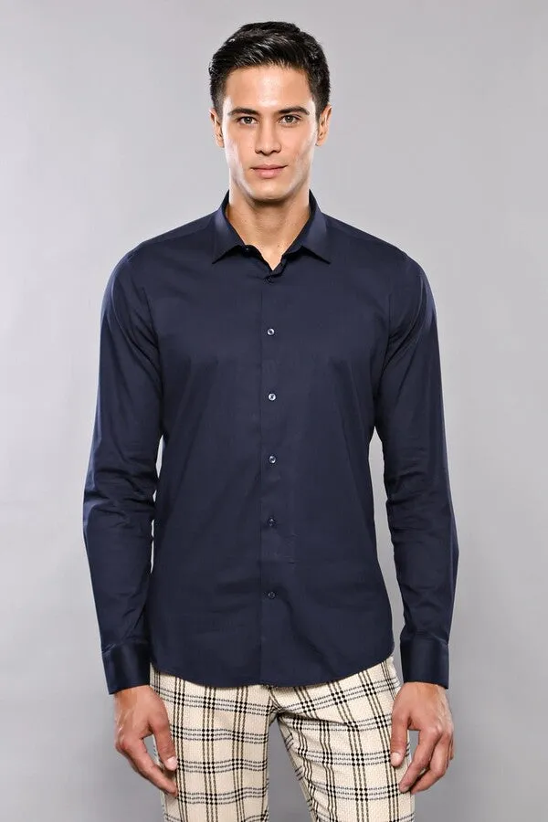 Navy Blue Men's Shirt | Wessi