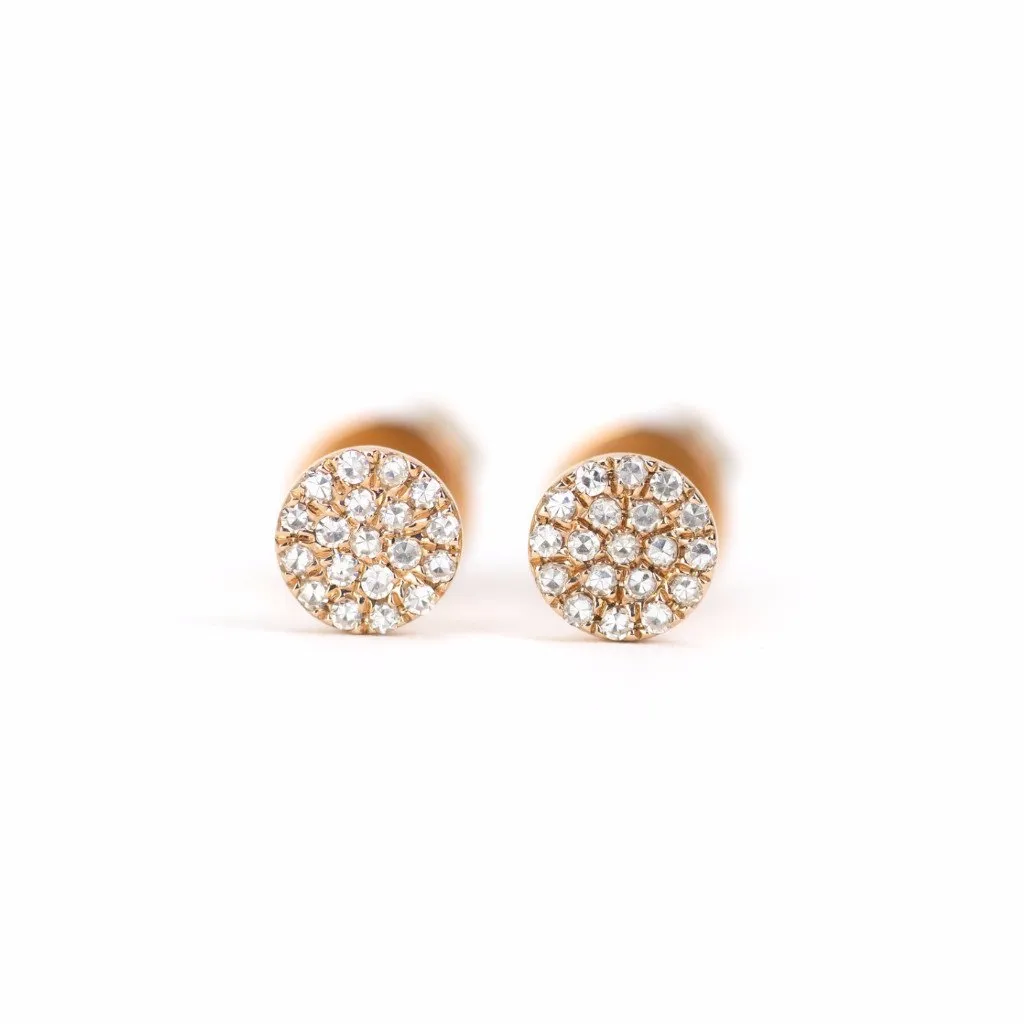 Nessa Petite Diamond Disc Earrings