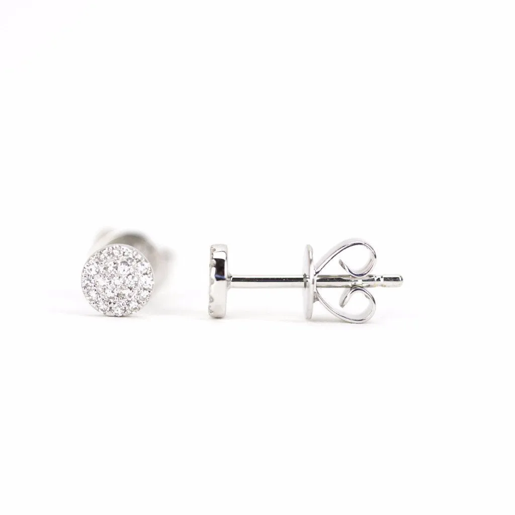 Nessa Petite Diamond Disc Earrings