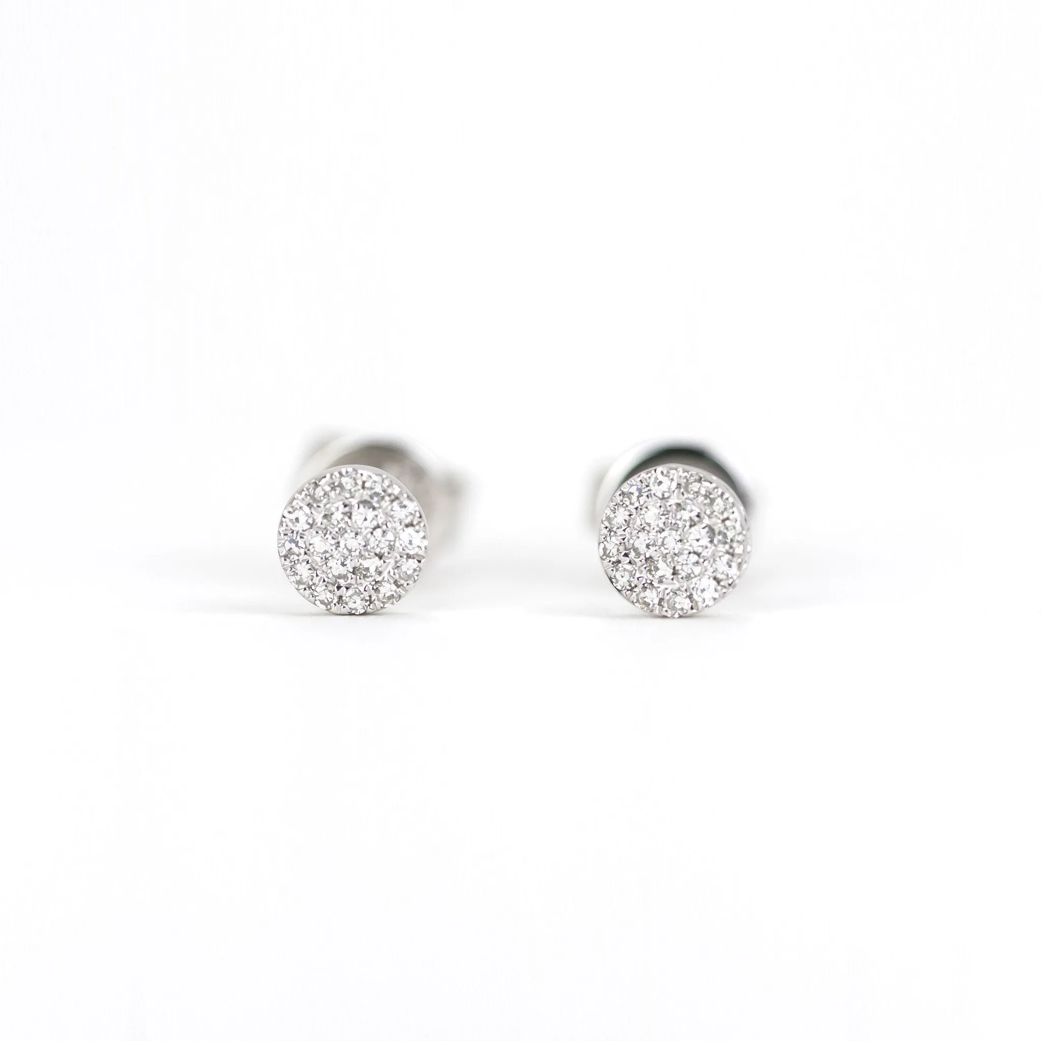 Nessa Petite Diamond Disc Earrings