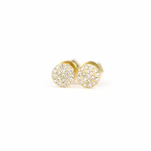 Nessa Petite Diamond Disc Earrings