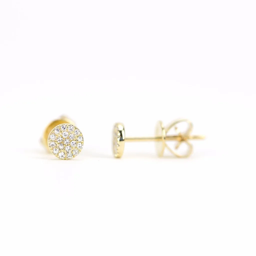 Nessa Petite Diamond Disc Earrings