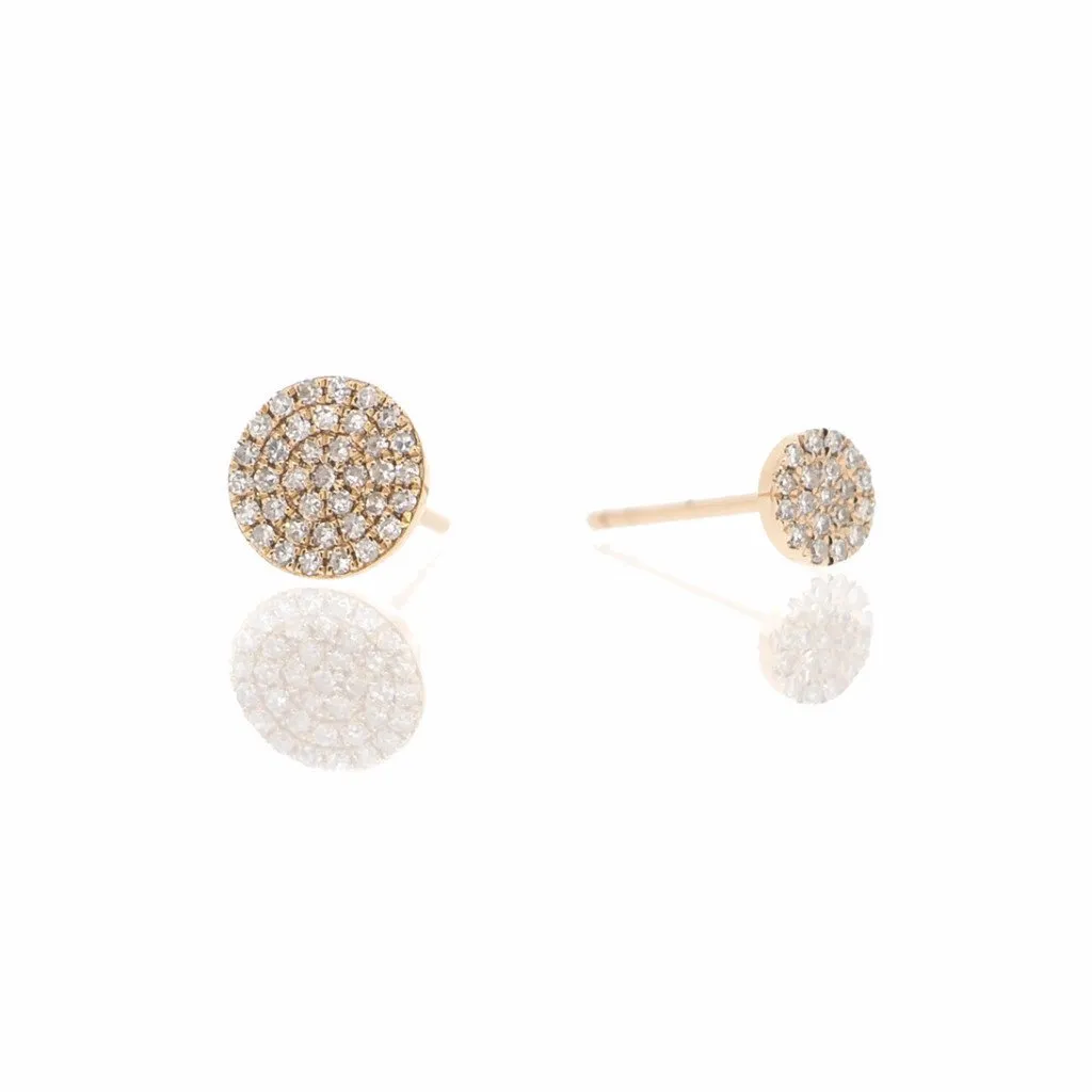 Nessa Petite Diamond Disc Earrings