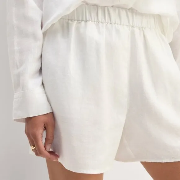 NEW Everlane The Linen Easy Short Womens XS White