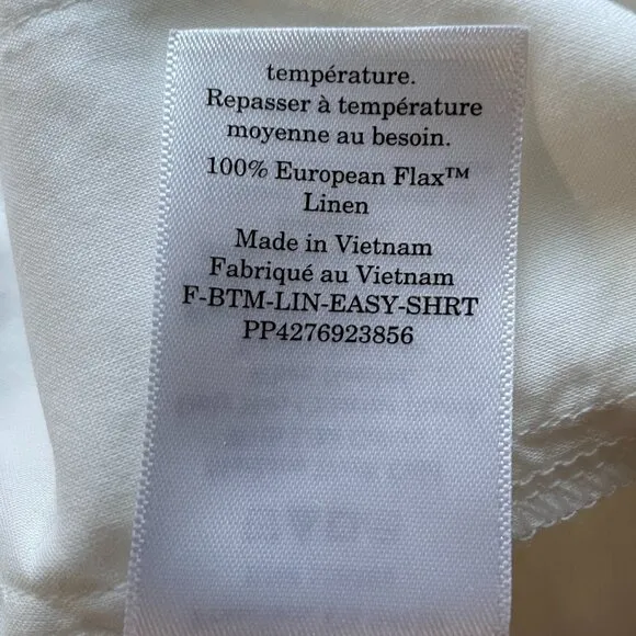 NEW Everlane The Linen Easy Short Womens XS White