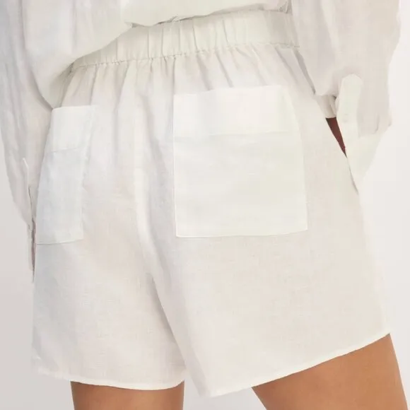NEW Everlane The Linen Easy Short Womens XS White