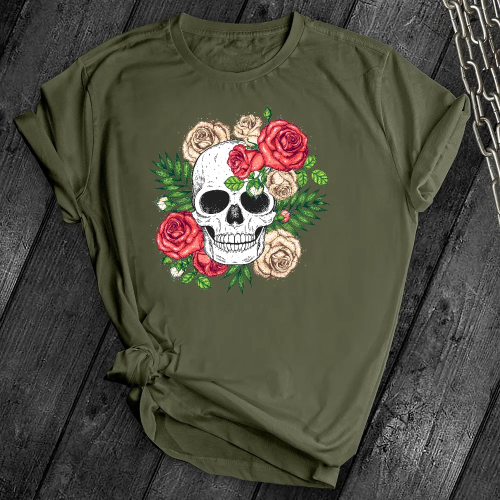 New Floral Skull Tee