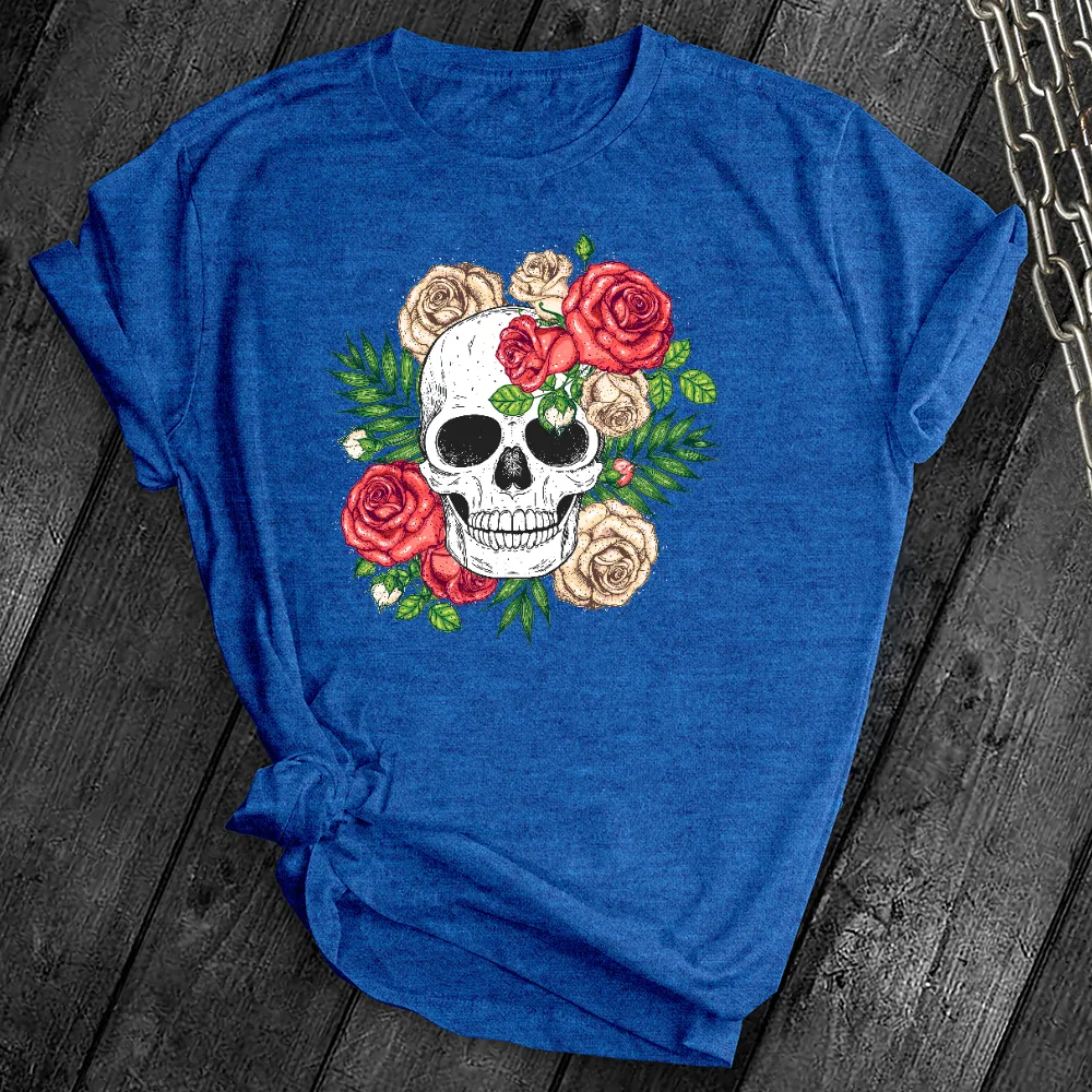 New Floral Skull Tee