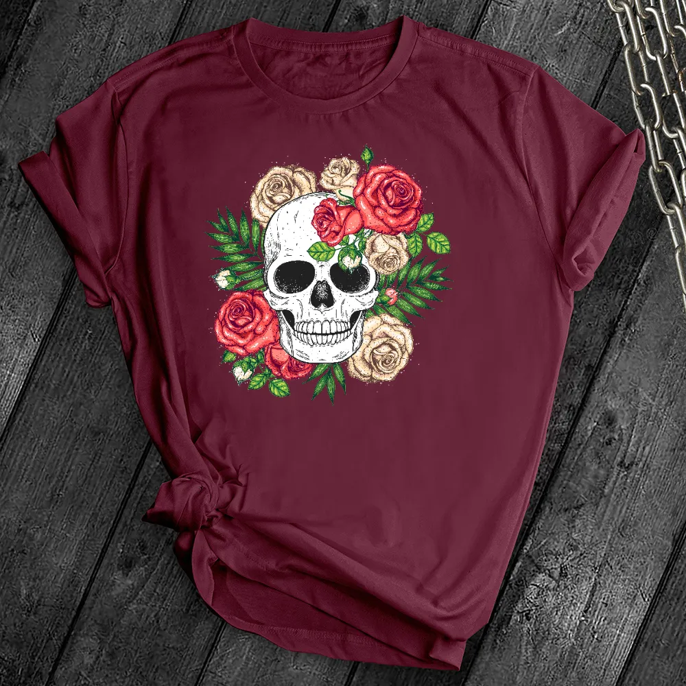 New Floral Skull Tee