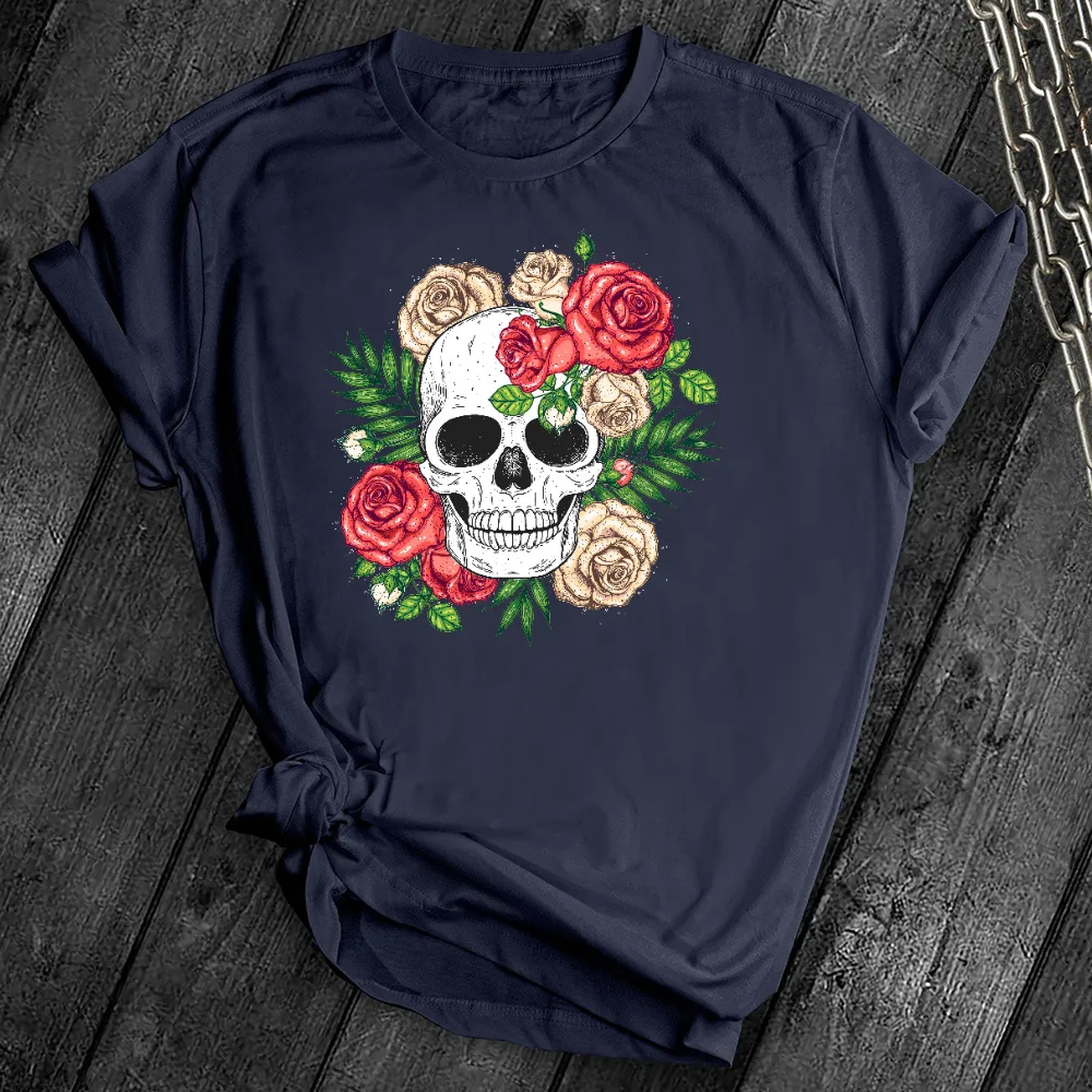 New Floral Skull Tee