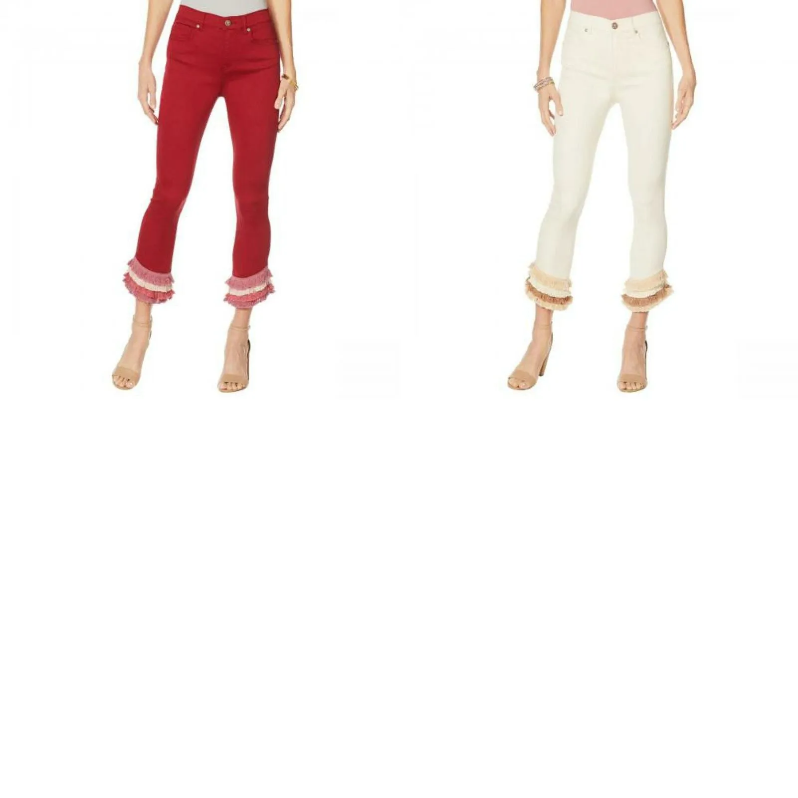 NWT DG2 By Diane Gilman Womens Virtual Stretch Layered Crop Jean. 705384 8