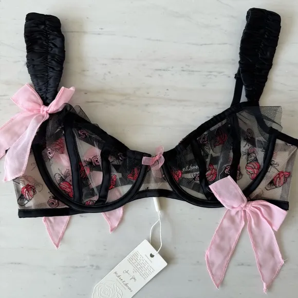 NWT for love and lemons rosie bow underwire bra 🍭