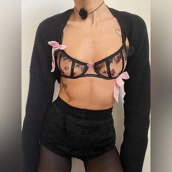 NWT for love and lemons rosie bow underwire bra 🍭