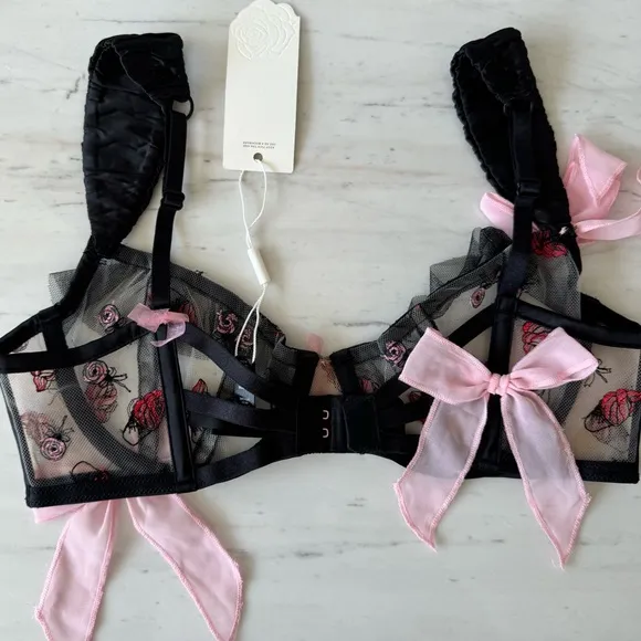 NWT for love and lemons rosie bow underwire bra 🍭