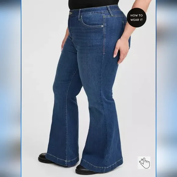 NWT Torrid Sky High Flare Premium Stretch High-Rise Jean In Madrid Size 14R
