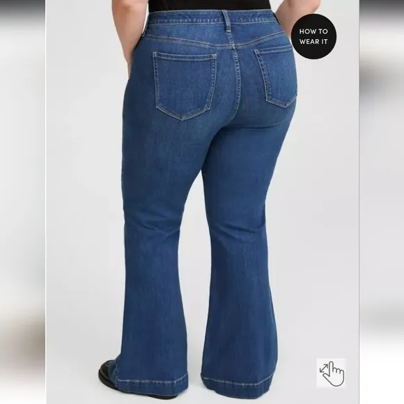 NWT Torrid Sky High Flare Premium Stretch High-Rise Jean In Madrid Size 14R