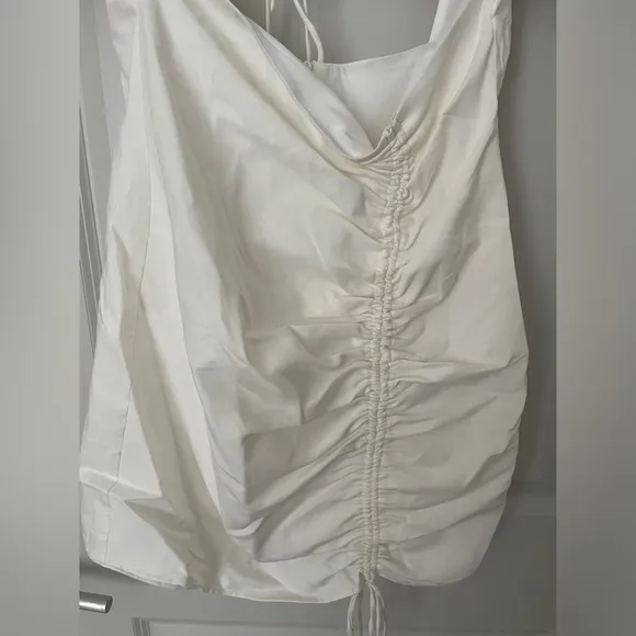NWT ZARA Oyster Cut Out Linen Blend Dress - XL