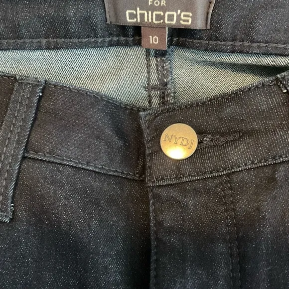 NYDJ for Chico’s Skinny Dark Wash Blue Jeans Sz 10