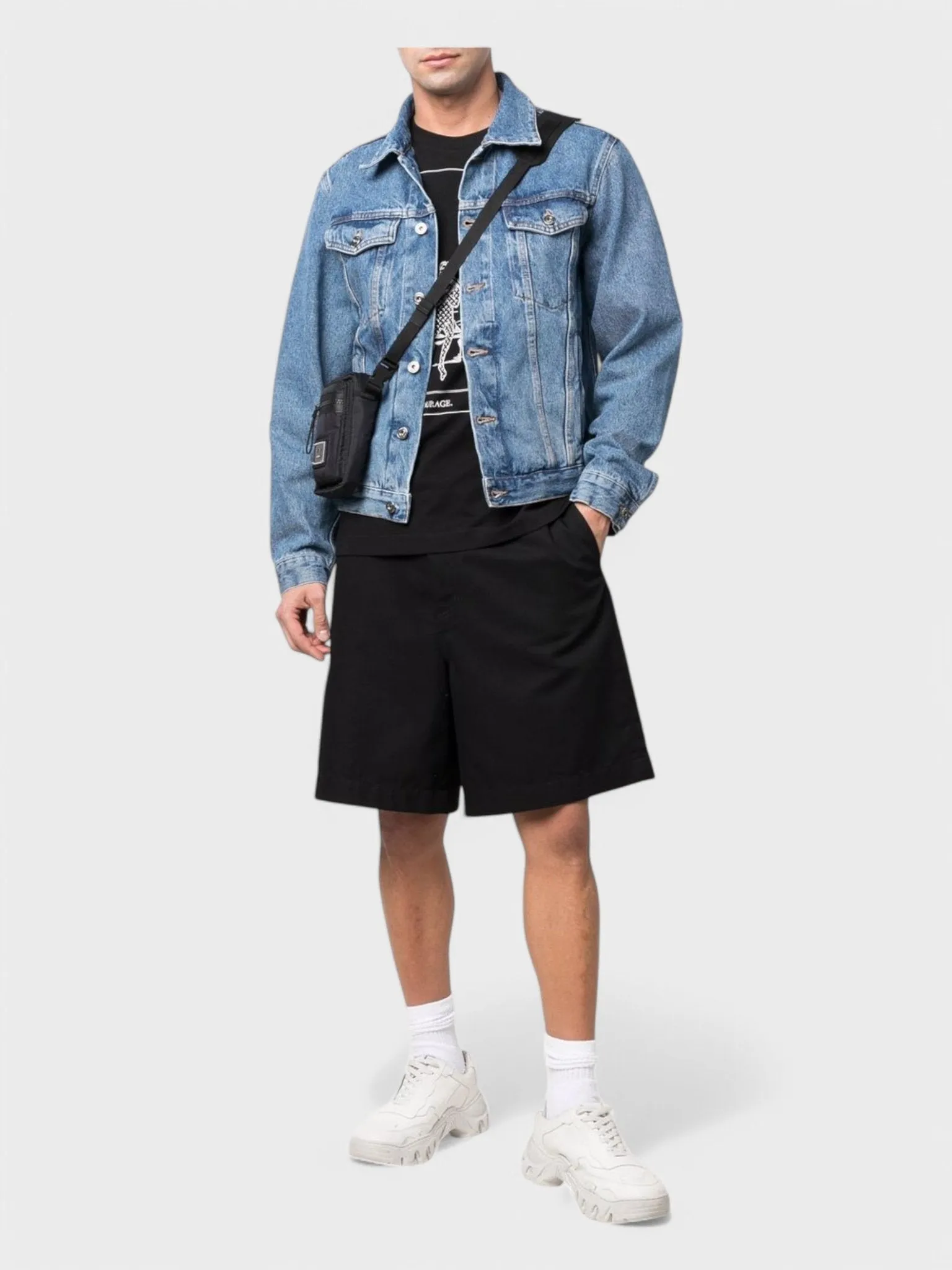 Off-White Indust Slim Denim Jacket Medium Blue