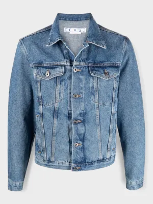 Off-White Indust Slim Denim Jacket Medium Blue