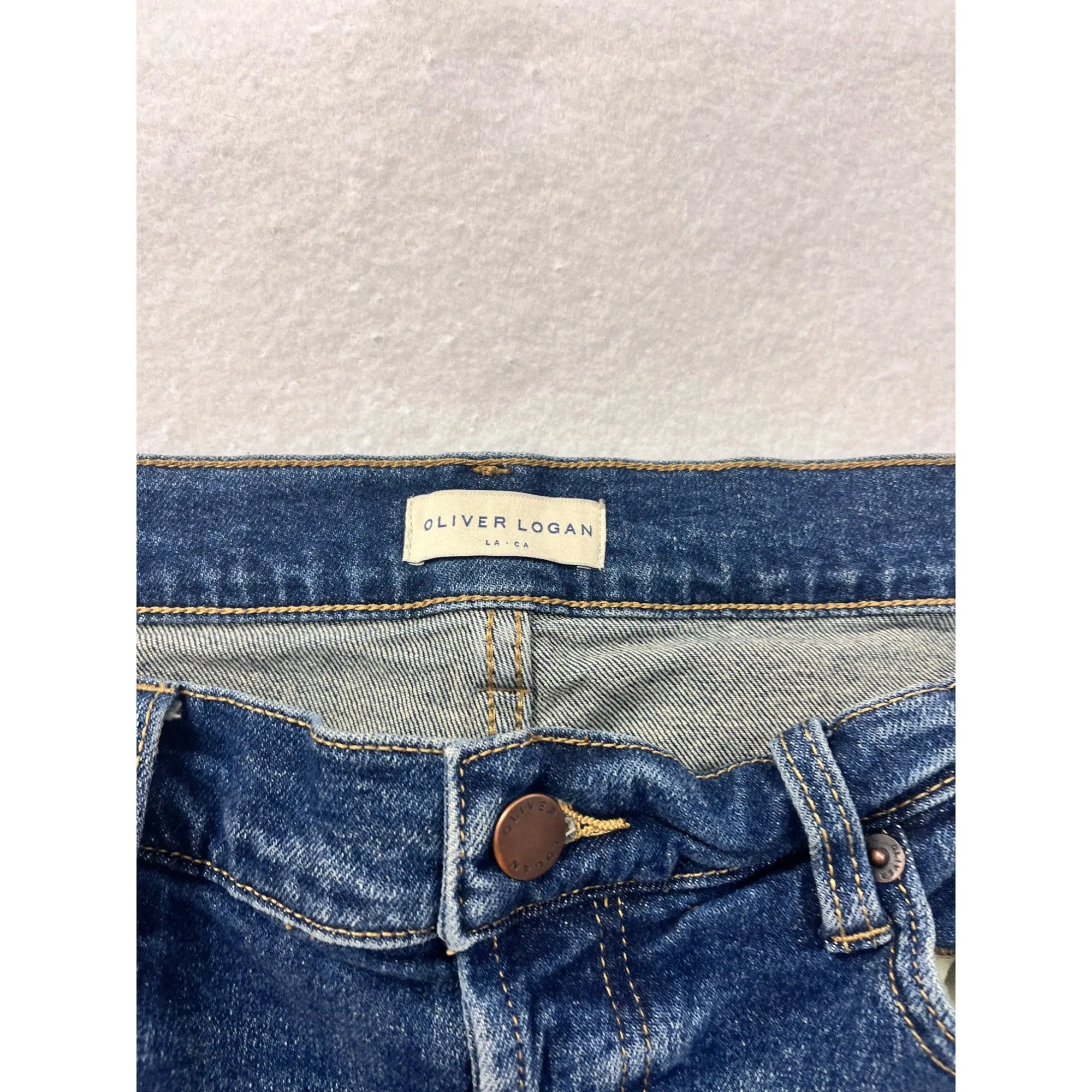 Oliver Logan Womens Mid-Rise Denim Blue Jeans #8127